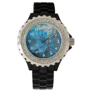 Labradorite Pareltjes Blue Numbers Horloge
