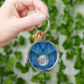Labradorite Pareltjes Monogram Sleutelhanger (Hand)