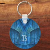 Labradorite Pareltjes Monogram Sleutelhanger (Achterkant)