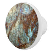 Labradorite printlade met kristalbak - Handle Keramische Knop (Rechts)