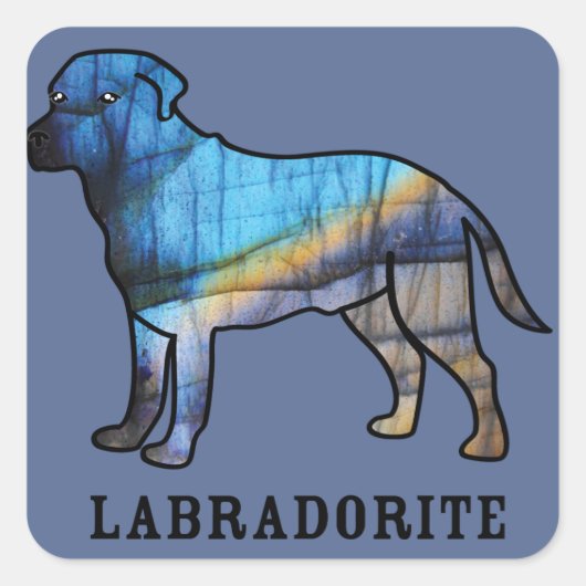 Labradorite Vierkante Sticker (Voorkant)