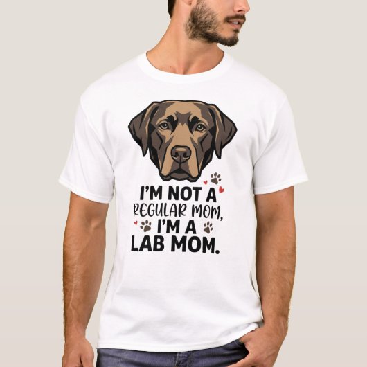 LabradorMoeder T-shirt Funny Dog Moeder Cadeau Cut (Voorkant)