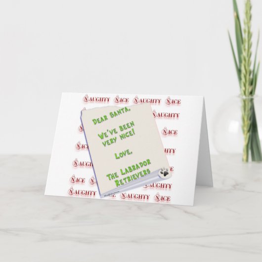LabradorpluralNice Feestdagen Kaart (Voorkant)
