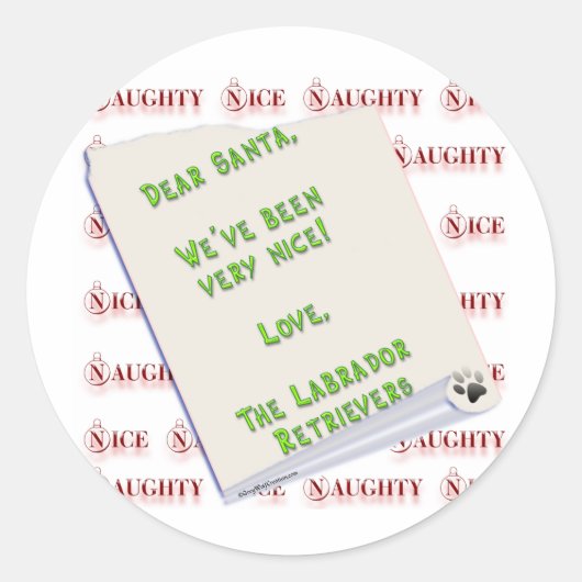 LabradorpluralNice Ronde Sticker (Voorkant)