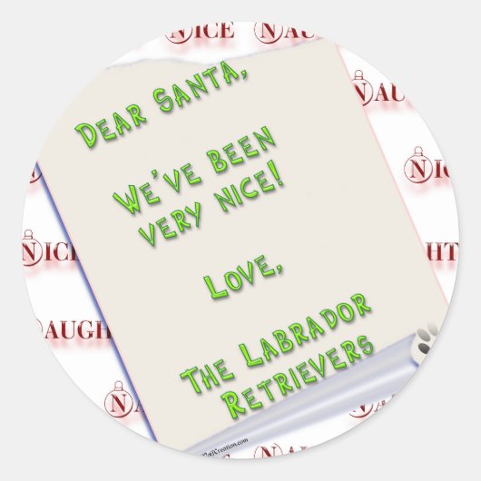 LabradorpluralNice Ronde Sticker (Voorkant)
