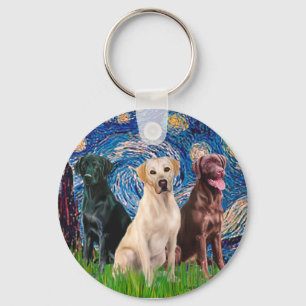 Labradors (3) - Sterrennacht Sleutelhanger