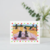 Labradors Autumn Fun (punt) Briefkaart (Staand voorkant)