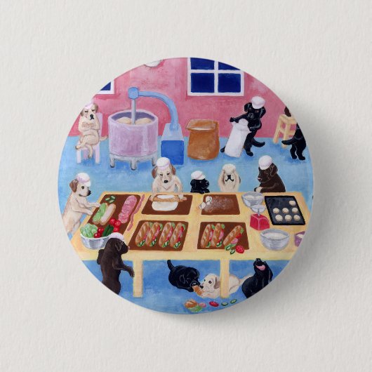 Labradors Bakery Ronde Button 5,7 Cm (Voorkant)