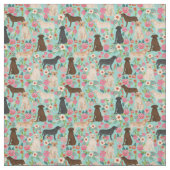 Labradors  bloemkolen stof (Swatch)