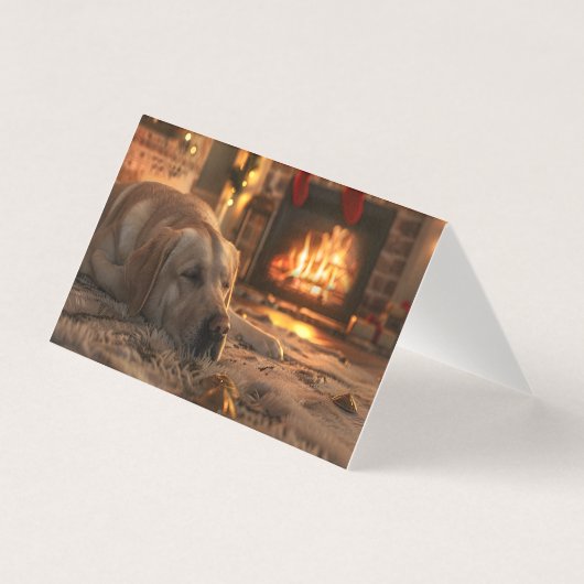 Labrador's Cozy Fireplace Kaart (Voorkant)
