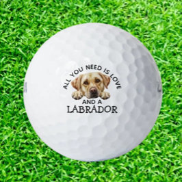 Labradors en golfballen