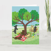 Labradors en Happy Tree Card Kaart (Voorkant)