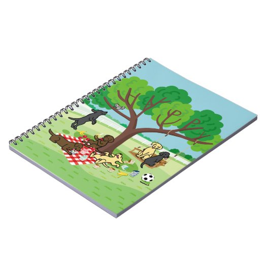 Labradors en Happy Tree Notitieboek (Linkerzijde)