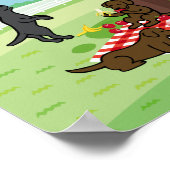 Labradors en Happy Tree-Poster Poster (Hoek)