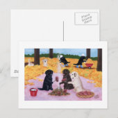 Labradors Herfstplezier Briefkaart (Voorkant / Achterkant)
