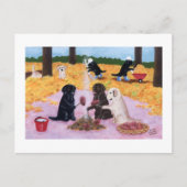 Labradors Herfstplezier Briefkaart (Voorkant)