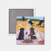 Labradors Herfstplezier Magneet (Voorkant / Achterkant)