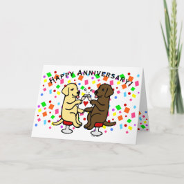 Labradors Huwelijksverjaardag Kaart
