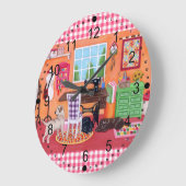 Labradors in het naaiwerk in de naairuimte van mam grote klok (Hoek)