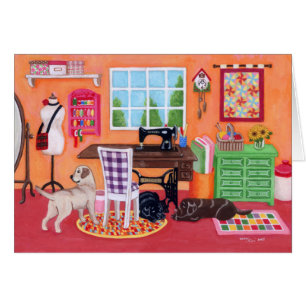 Labradors in Mam's Sewing Room