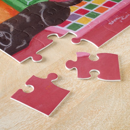 Labradors in Moeders Naaikamer Legpuzzel (Zijkant)