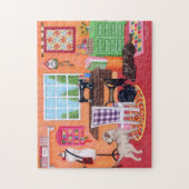 Labradors in Moeders Naaikamer Legpuzzel (Verticaal)