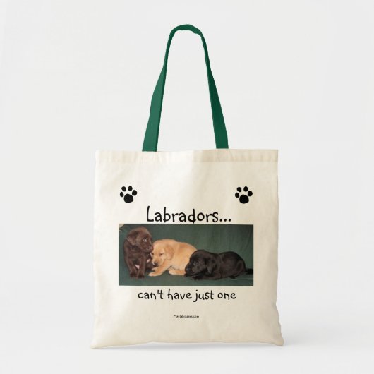 Labradors ...kan niet slechts één Canvas tas hebbe (Voorkant)