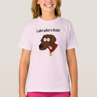 "Labradors Rule!" Chocolade Labrador T Shirt
