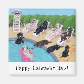 Labradors voor pools magneet (Voorkant)