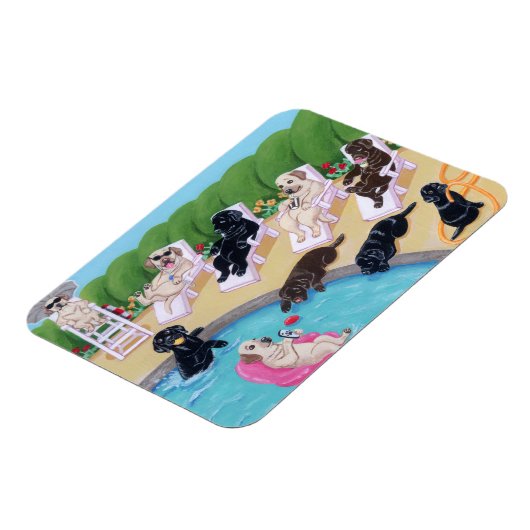 Labradors voor pools magneet (Linkerzijde)