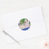 Labradors voor pools ronde sticker (Envelop)