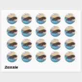 Labradors voor pools ronde sticker (Vel)