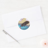 Labradors voor pools ronde sticker (Envelop)