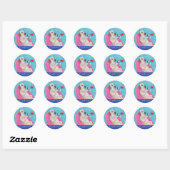Labradors voor pools ronde sticker (Vel)