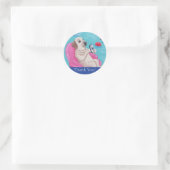 Labradors voor pools ronde sticker (Tas)