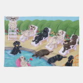 Labradors voor pools theedoek (Horizontaal)