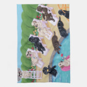 Labradors voor pools theedoek (Verticaal)