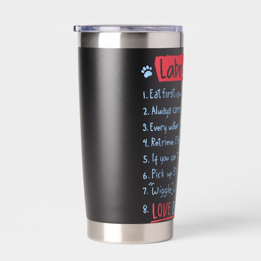 LabraLaw Funny Labrador Idee Lab liefhebber Geïsoleerde Drinkbeker (Rechts)