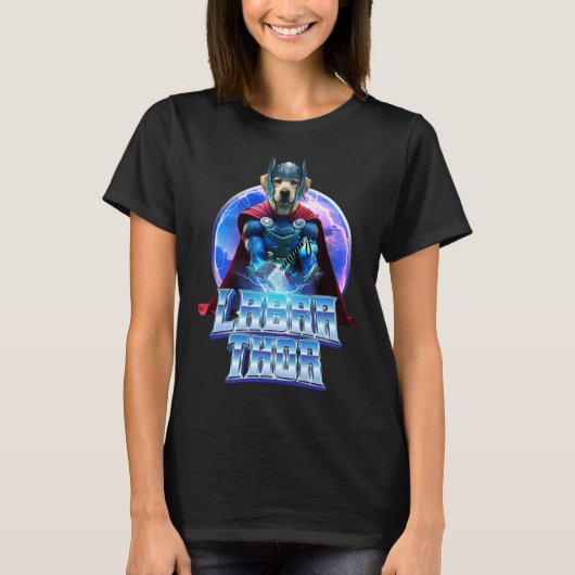 Labrathor & Schattige Gele Labrador Retriever T-shirt (Voorkant)