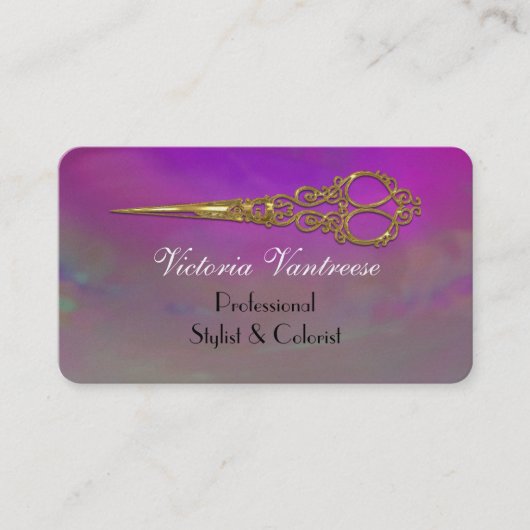 Labreche Scissor Elegant Haarstylist Visitekaartje (Voorkant)