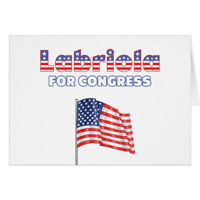 Labriola voor de Amerikaanse vlag van het Congres  (Voorkant Horizontaal)