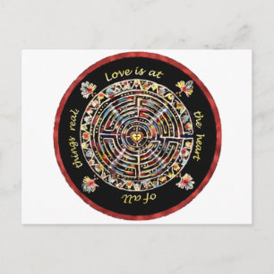 Labrynth-"Liefde is het hart van alle dingen echt" Briefkaart