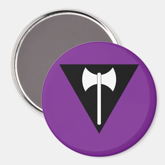 Labrys Lesbian Flag Magneet (Voorkant / Achterkant)