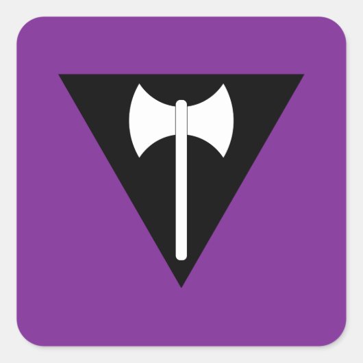 Labrys Lesbian Flag  Vierkante Sticker (Voorkant)