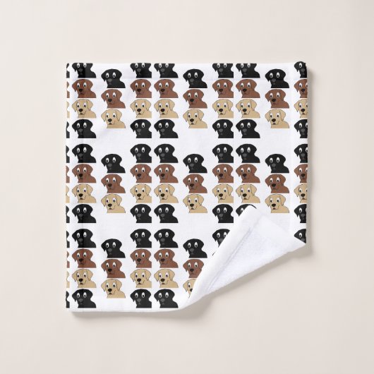 labs 3 kleurenkop cartoon bad handdoek (Wasdoekje)