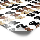 labs 3 kleurenkop cartoon foto afdruk (Hoek)