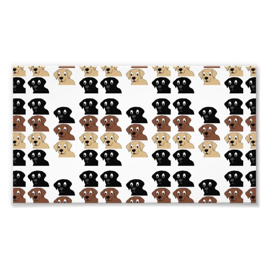 labs 3 kleurenkop cartoon foto afdruk (Voorkant)