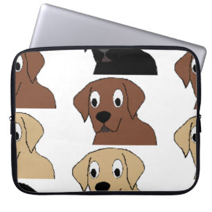labs 3 kleurenkop cartoon laptop sleeve