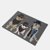 Labs in Black Doormat Deurmat (Schuin)