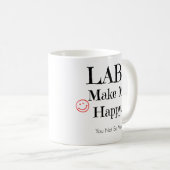 Labs maken me een gelukkige Mok - Mok van de Koffi (Voorkant rechts)